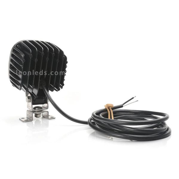 Phare de travail LED carré très puissant 8000Lm pour travaux 12V-70V EMC R10 Was 1214 | leonleds