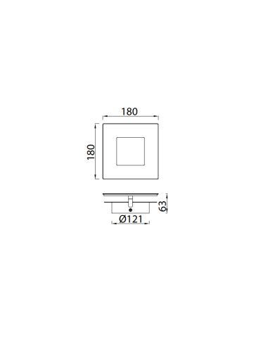 Aplique Dalia LED giratorio blanco y oro mini medidas
