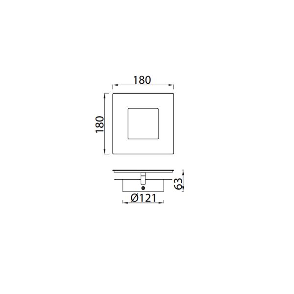 Aplique Dalia LED giratorio blanco y oro mini medidas