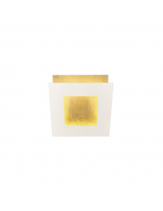 Mini aplique Dalia LED giratório branco e dourado