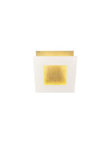 Mini applique LED rotative blanche et dorée Dalia