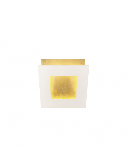 Mini applique LED rotative blanche et dorée Dalia