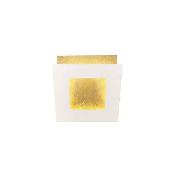 Aplique Dalia LED giratorio blanco y oro mini