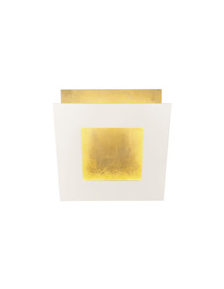 Aplique Dalia LED giratorio blanco y oro pequeño