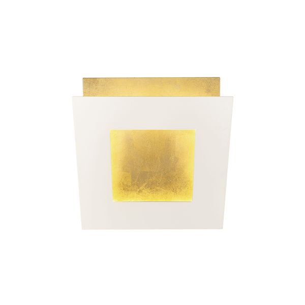 Aplique Dalia LED giratorio blanco y oro pequeño
