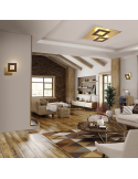 Aplique Dalia LED giratorio blanco y oro