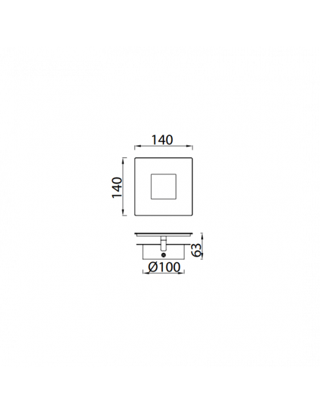 Lâmpada de parede LED Dalia ouro e mini medidas pretas