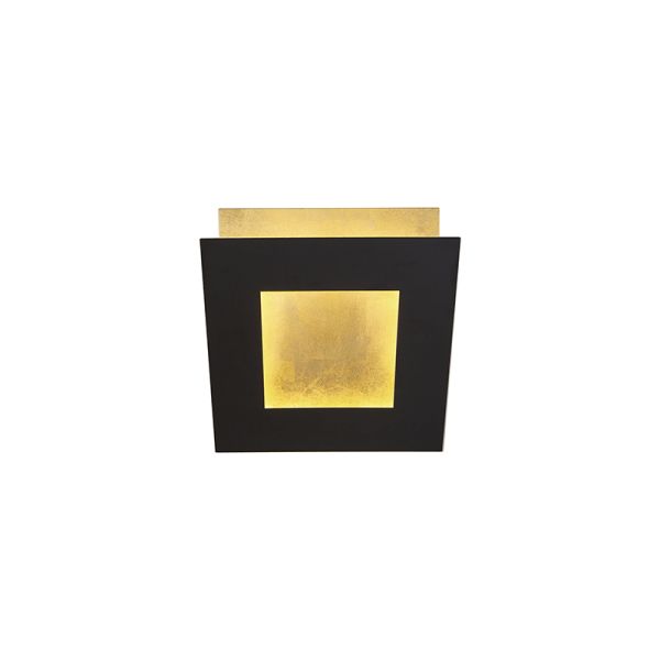Aplique LED de pared Dalia dorado y negro mini