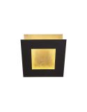 Mini pequeno candeeiro de parede LED preto e dourado Dalia