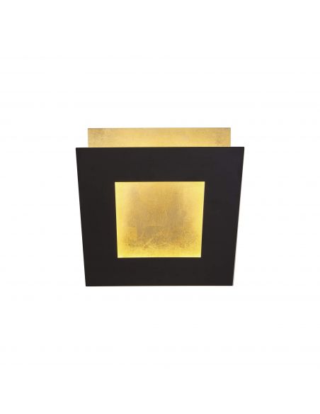 Mini pequeno candeeiro de parede LED preto e dourado Dalia