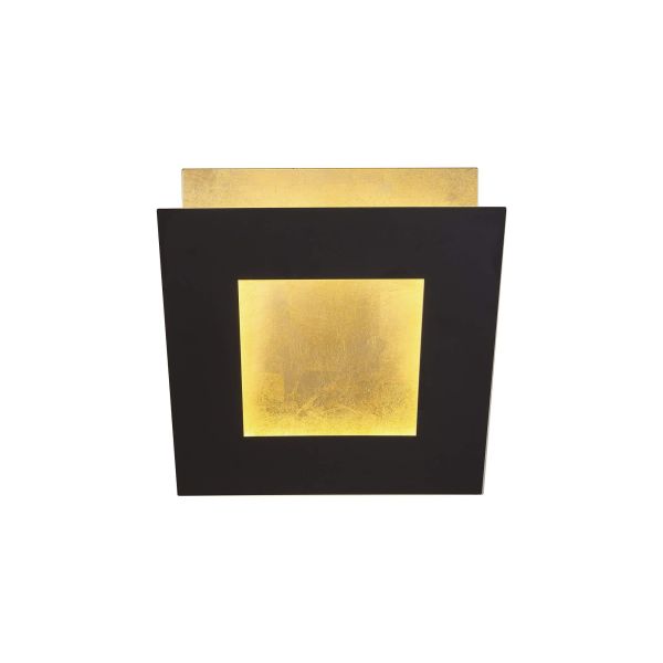 Mini pequeno candeeiro de parede LED preto e dourado Dalia
