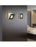 Aplique LED de pared Dalia dorado y negro ambiente