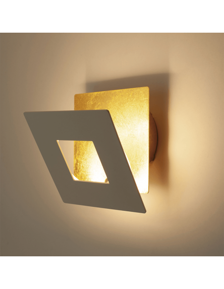 Aplique LED moderno Dalia corten oro 3000k decorativo
