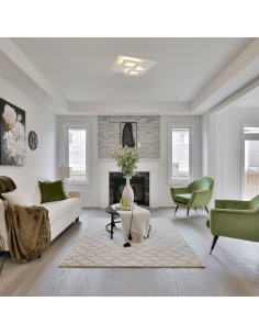 Plafonnier LED Dalia carré blanc 2