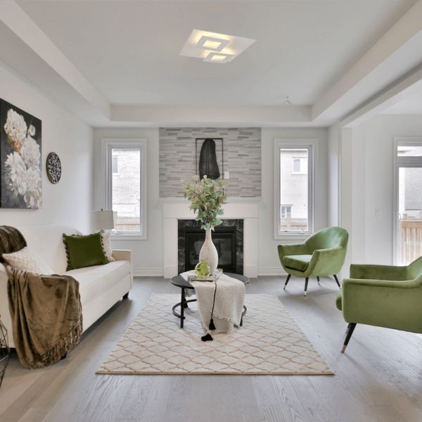 Plafón LED Dalia Blanco cuadrado ambiente