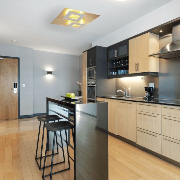 Plafón LED Dalia blanco y oro moderno ambiente