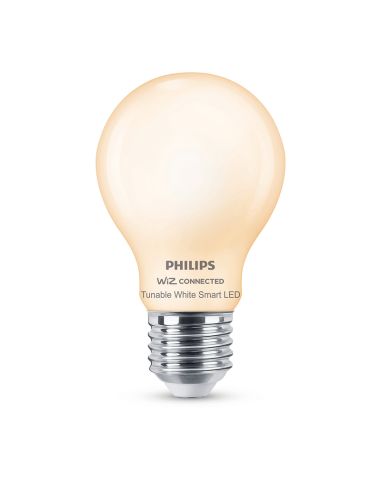 Bombilla LED A60 Cristal Mate 7W - 60W Wiz Regulable tono de luz 2700-6500K 8719514371965 | LeonLeds