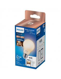 Bombilla LED A60 Cristal Mate 7W - 60W Wiz Regulable tono de luz 2700-6500K 8719514371965 | LeonLeds