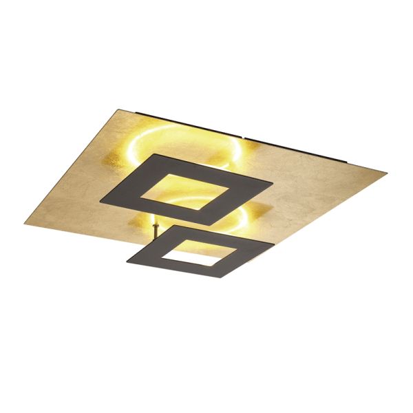 Plafon de techo LED Dalia negro y dorado