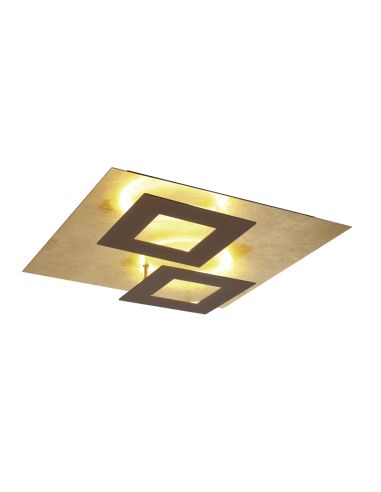 Plafon LED Dalia em ouro corten 48W