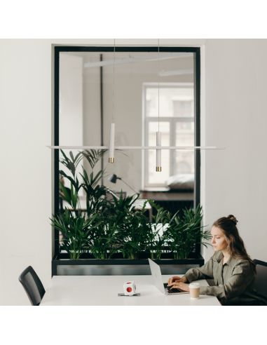 Ambient petite suspension LED blanche Sparta