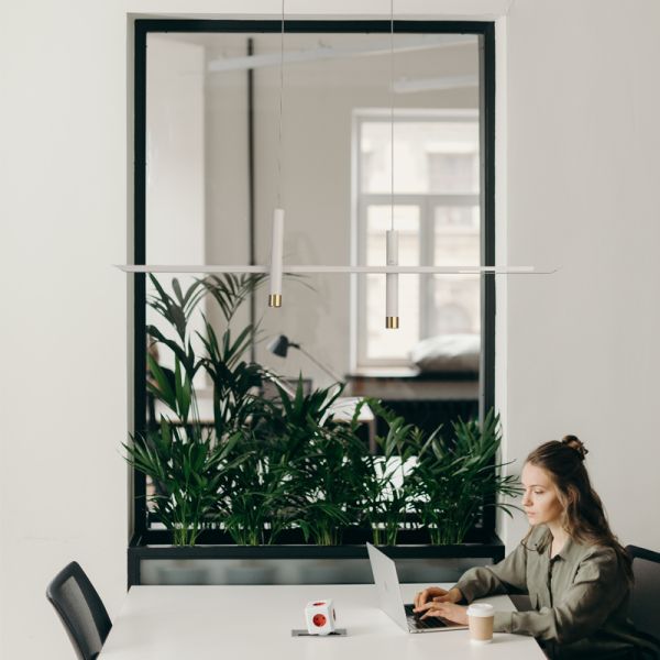 Ambient petite suspension LED blanche Sparta