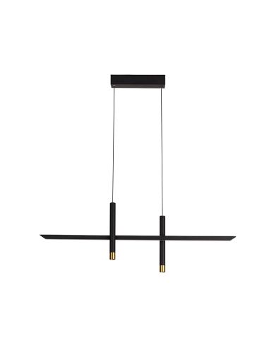 Lâmpada LED Sparta 30W preto e dourado