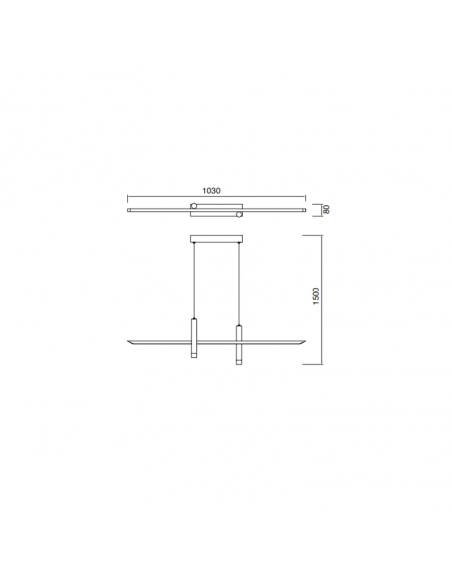 Medidas grandes da lâmpada LED Sparta branca e dourada