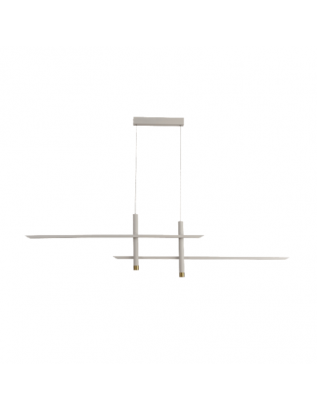 Candeeiro LED Sparta branco e dourado grande