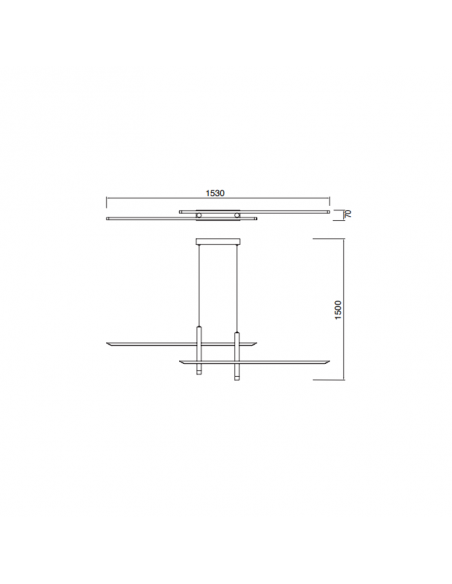 Lámpara LED de techo negro y oro grande 50W medidas