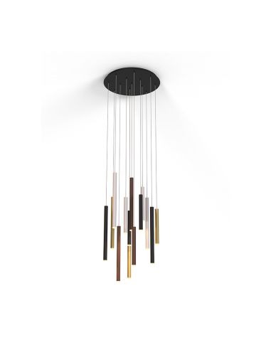 Lámpara colgante LED Cala multicolor de 14 luces