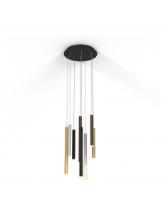 Lámpara LED colgante multicolor Cala de 8 luces
