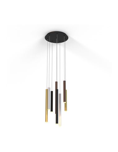 Lámpara LED colgante multicolor Cala de 8 luces