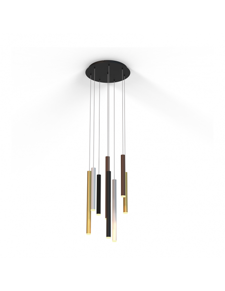 Lámpara LED colgante multicolor Cala de 8 luces
