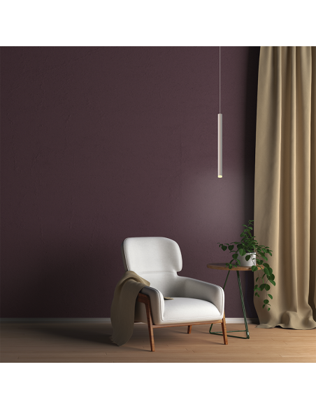 Lámpara colgante LED Cala en color blanco ambiente