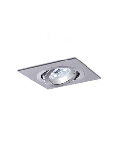 Aro Empotrable BPM 3011 Caudrado Aliminio cepillado y pulido Mini Catli para Bombilla LED GU10 o MR16 | LeonLeds