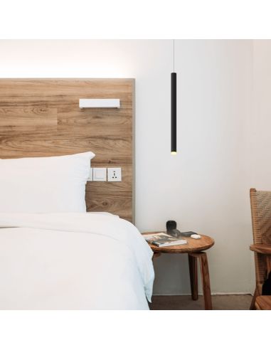 Candeeiro de tecto LED Cala preto ambiente