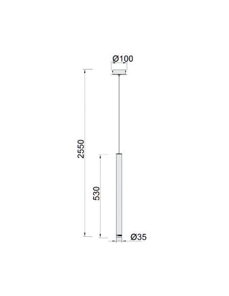 Lámpara colgante LED Cala oro 6W medidas