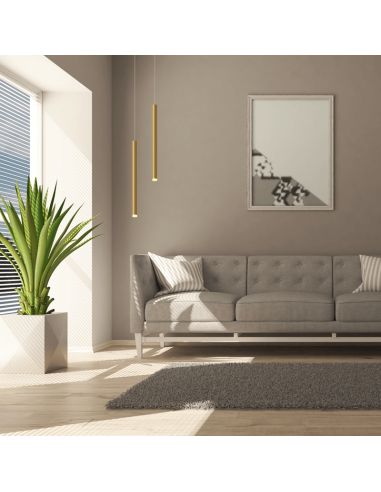 Lámpara colgante LED Cala oro 6W ambiente