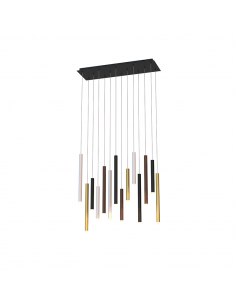 Luminária pendente retangular Cala 84w