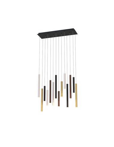 Luminária pendente retangular Cala 84w