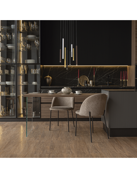 Lámpara colgante LED Cala rectangular 8 luces ambiente