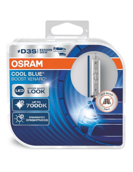 Bombillas Xenon efecto LED D3S 7000K Cool Blue Boost 66340CBB-HCB Osram | LeonLeds