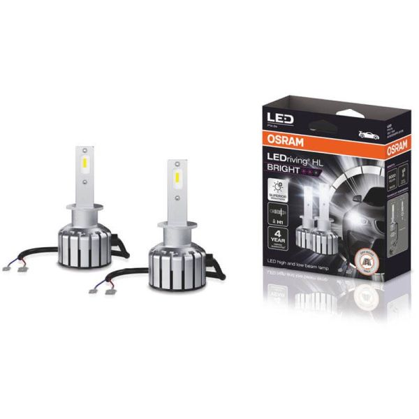 Bombillas LED H1 12V LedDriving HL Bright +300% Pack 2 Unds. Osram 64150DWBRT-2HFB | LeonLeds
