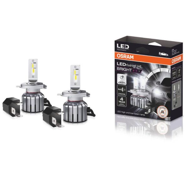 Bombilla LED H4 / H19 potente 12V + 300% mas de luz LEDriving HL Bright 64193DWBRT-2HFB Osram | LeonLeds