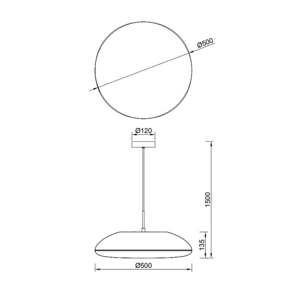 Lámpara de techo LED Kazz en color blanco grande