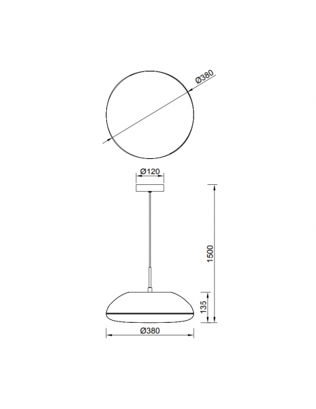 Lámpara de techo LED Kazz en color blanco pequeña