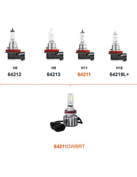 Bombillas LED H8/H11/H16/H9 12V LEDriving HL BRIGHT 64211DWBRT 2 Unds. 4062172315951 | LeonLeds