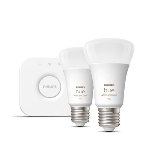 Kit de inicio 2 bombillas inteligentes E27 White and color ambiance + regulador productos