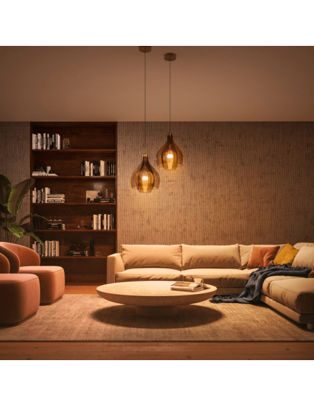 Kit inicial 2 lâmpadas inteligentes E27 Ambiente branco + dimmer ambiente Philips